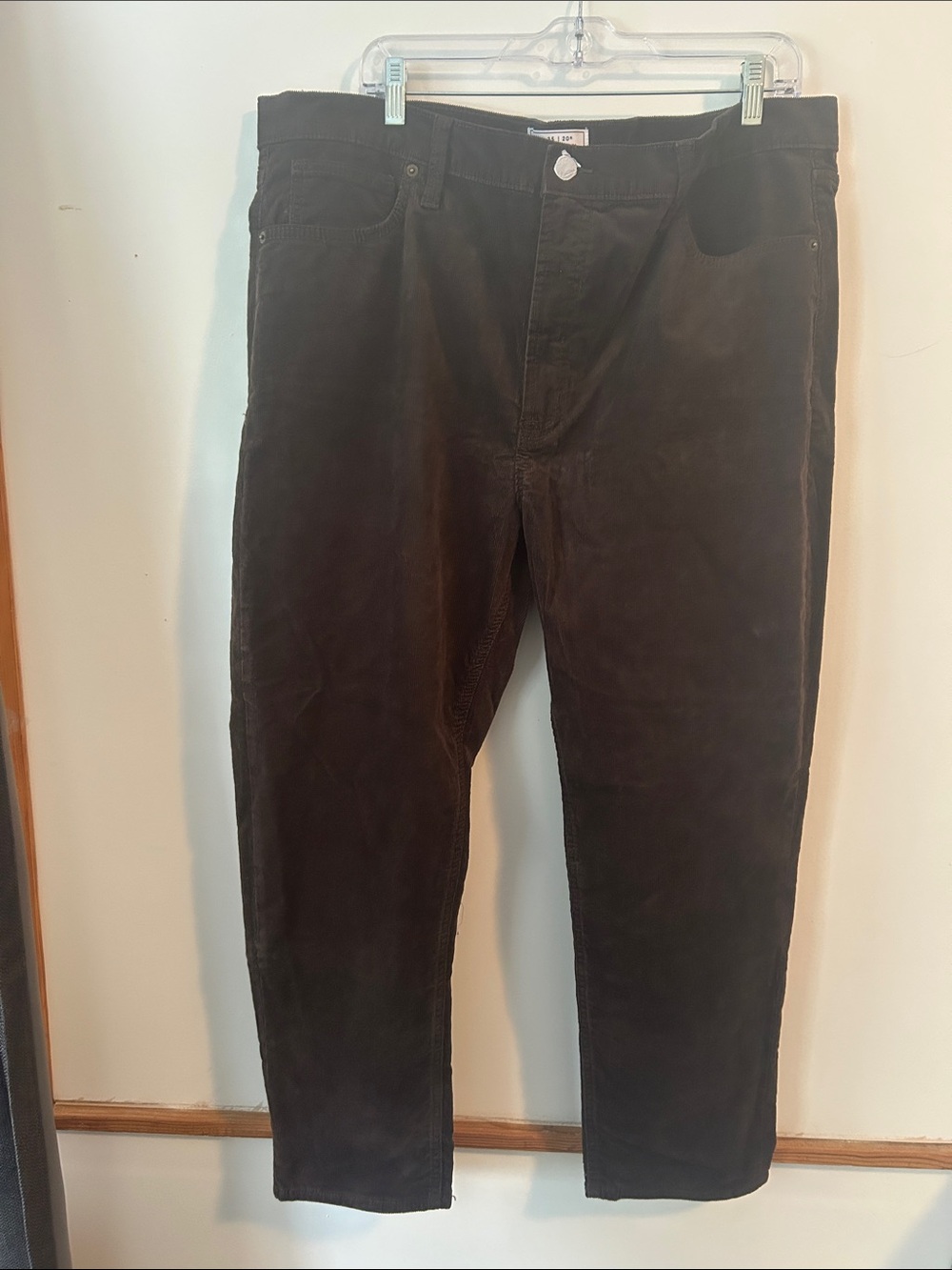 Gap Vintage Slim High Rise Corduroy Pants Skinny Jeans Brown Waist 35